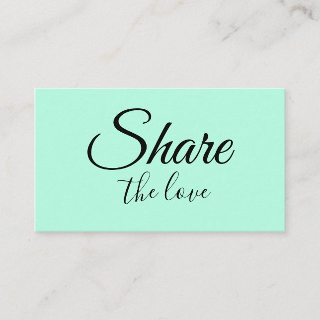 SIMPLE MINIMAL add your name address share the luv Referral Card (Front)