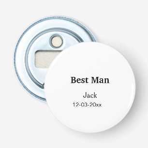 SIMPLE MINIMAL add your name custom best man Bottle Opener