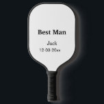 SIMPLE MINIMAL add your name custom best man Pickleball Paddle<br><div class="desc">design</div>