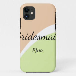 SIMPLE MINIMAL add your name custom bridesmaid C iPhone 11 Case