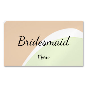 SIMPLE MINIMAL add your name custom bridesmaid   C Magnetic Business Card