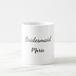 SIMPLE MINIMAL add your name custom bridesmaid Coffee Mug