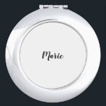 SIMPLE MINIMAL add your name custom bridesmaid     Compact Mirror<br><div class="desc">design</div>