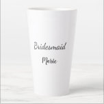 SIMPLE MINIMAL add your name custom bridesmaid   Latte Mug<br><div class="desc">design</div>
