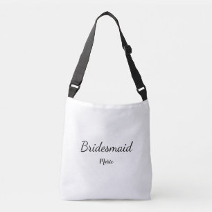 SIMPLE MINIMAL add your name custom bridesmaid   T Crossbody Bag