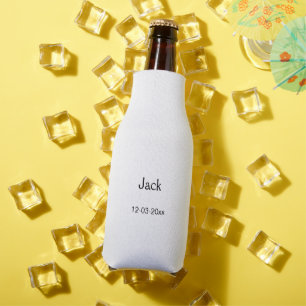 SIMPLE MINIMAL add your name custom groomsman  Bottle Cooler