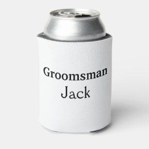 SIMPLE MINIMAL add your name custom groomsman Can Cooler