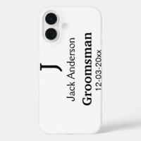 SIMPLE MINIMAL add your name custom groomsman 