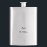 SIMPLE MINIMAL add your name custom groomsman Flas Hip Flask<br><div class="desc">design</div>