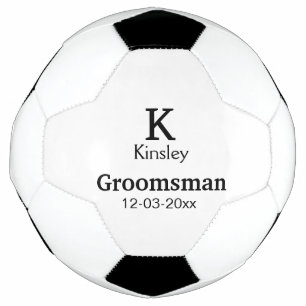 SIMPLE MINIMAL add your name custom groomsman  Football