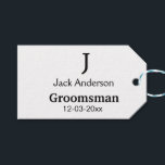 SIMPLE MINIMAL add your name custom groomsman  Gift Tags<br><div class="desc">design</div>