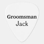 SIMPLE MINIMAL add your name custom groomsman     Guitar Pick<br><div class="desc">design</div>