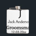 SIMPLE MINIMAL add your name custom groomsman  Hip Flask<br><div class="desc">design</div>