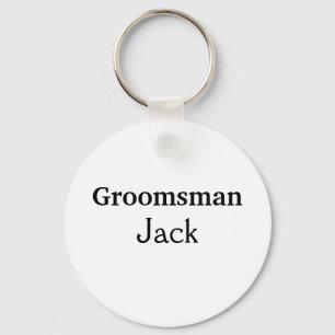 SIMPLE MINIMAL add your name custom groomsman    Key Ring