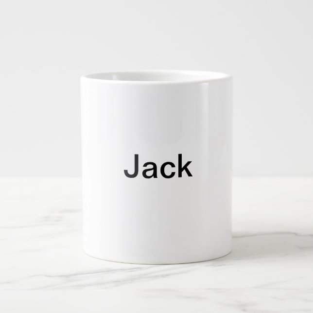 SIMPLE MINIMAL add your name custom groomsman  Large Coffee Mug (Front)
