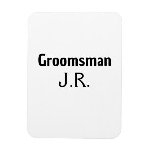 SIMPLE MINIMAL add your name custom groomsman Magnet