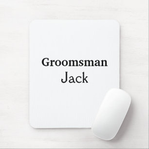 SIMPLE MINIMAL add your name custom groomsman Mouse Mat