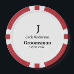 SIMPLE MINIMAL add your name custom groomsman Poker Chips<br><div class="desc">design</div>
