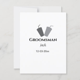 SIMPLE MINIMAL add your name custom groomsman Postcard