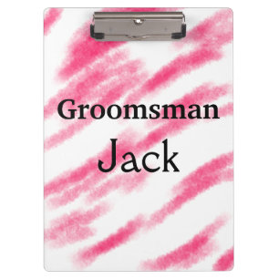 SIMPLE MINIMAL add your name custom groomsman T Clipboard