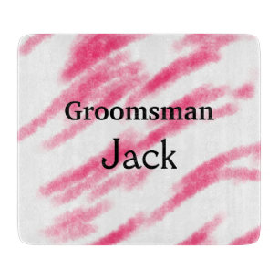 SIMPLE MINIMAL add your name custom groomsman T Cutting Board
