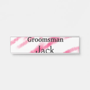 SIMPLE MINIMAL add your name custom groomsman T Door Sign