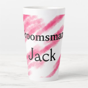 SIMPLE MINIMAL add your name custom groomsman T Latte Mug