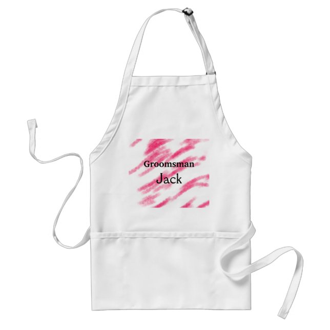 SIMPLE MINIMAL add your name custom groomsman    T Standard Apron (Front)