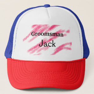 SIMPLE MINIMAL add your name custom groomsman T Trucker Hat