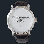 SIMPLE MINIMAL add your name custom groomsman    Watch<br><div class="desc">design</div>