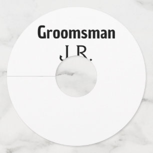 SIMPLE MINIMAL add your name custom groomsman Wine Glass Tag