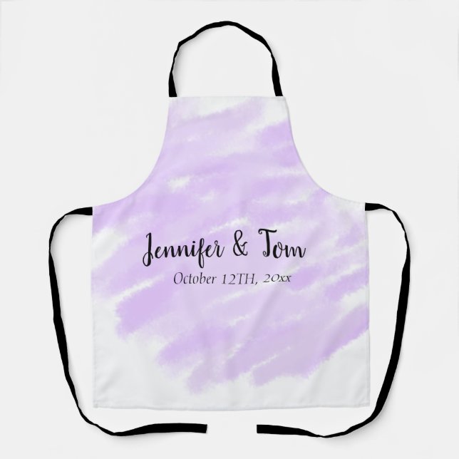 simple minimal add your name custom wedding unity  apron (Front)
