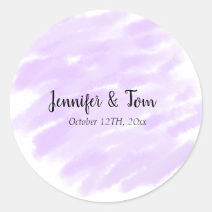 simple minimal add your name custom wedding unity classic round sticker