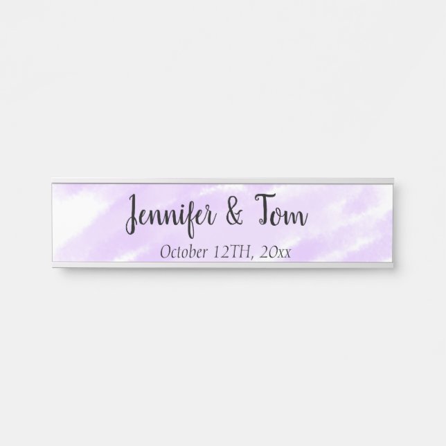 simple minimal add your name custom wedding unity  door sign (Front)