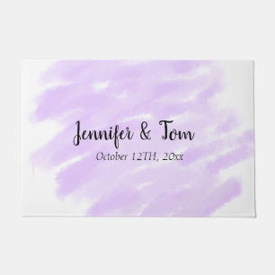 simple minimal add your name custom wedding unity doormat