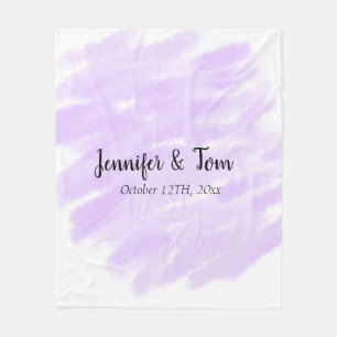 simple minimal add your name custom wedding unity fleece blanket