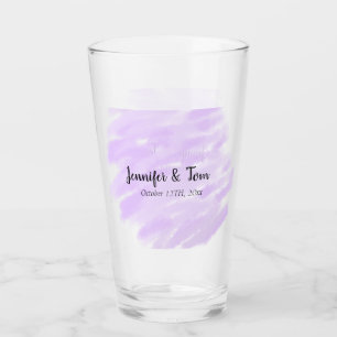 simple minimal add your name custom wedding unity  glass