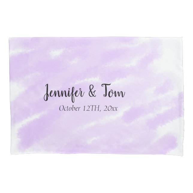 simple minimal add your name custom wedding unity  pillowcase (Front)