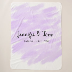 simple minimal add your name custom wedding unity sherpa blanket