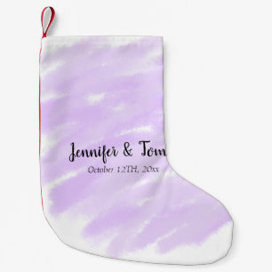 simple minimal add your name custom wedding unity small christmas stocking