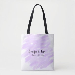 simple minimal add your name custom wedding unity tote bag