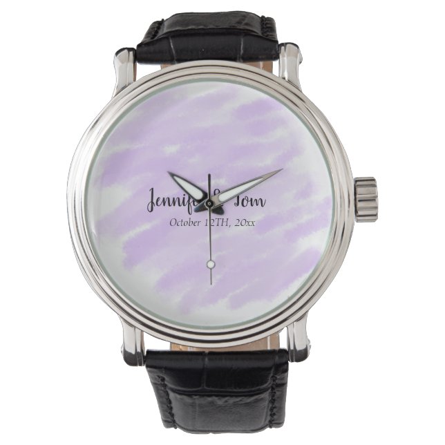 simple minimal add your name custom wedding unity  watch (Front)