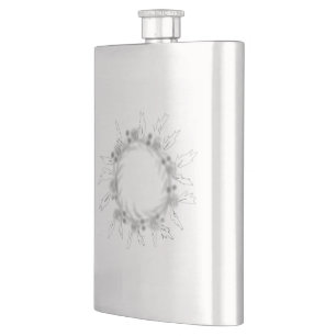 simple minimal add your name MONOGRAM GROOMSMEN Fl Hip Flask