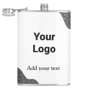 simple minimal add your name MONOGRAM GROOMSMEN Fl Hip Flask