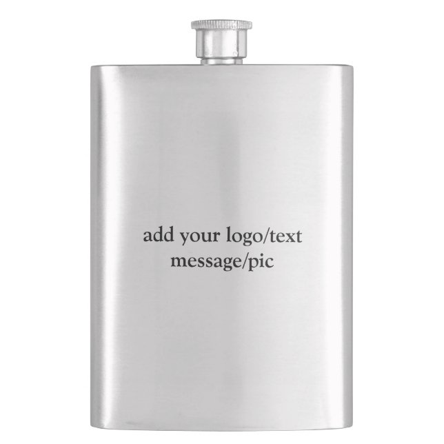 simple minimal add your name MONOGRAM GROOMSMEN Fl Hip Flask (Front)