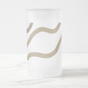 simple minimal add your name MONOGRAM GROOMSMEN    Frosted Glass Beer Mug