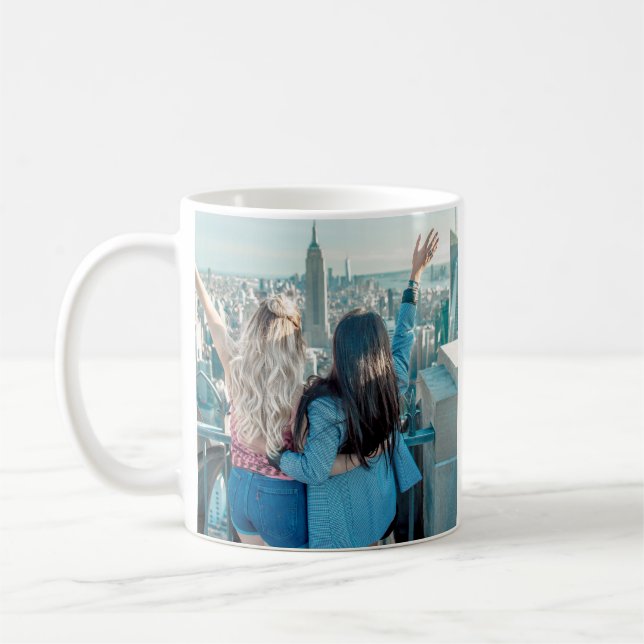 simple minimal add your name photo bridesmaid name coffee mug (Left)