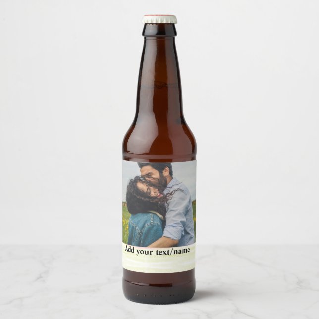 simple minimal add your name photo food label (Front)