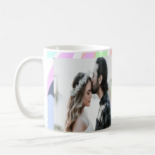 simple minimal add your name photo pastel paint ef coffee mug