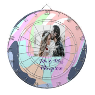 simple minimal add your name photo pastel paint ef dartboard